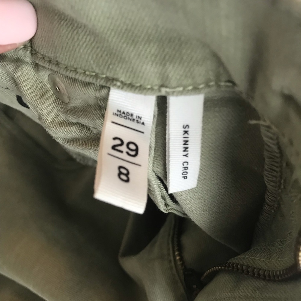 Loft Skinny Crop-Light olive